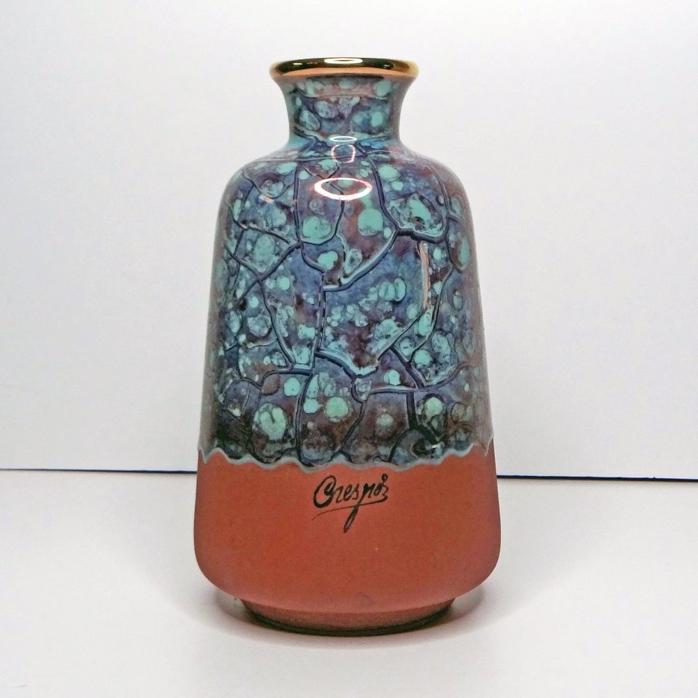 Crespo Yapacunchi Ceramica Ecuadoran Pottery Vase Vintage, Signed
